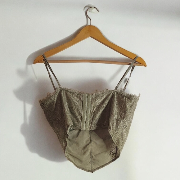 Free People Lace Bustier Pale Green M/L - Picture 2 of 3